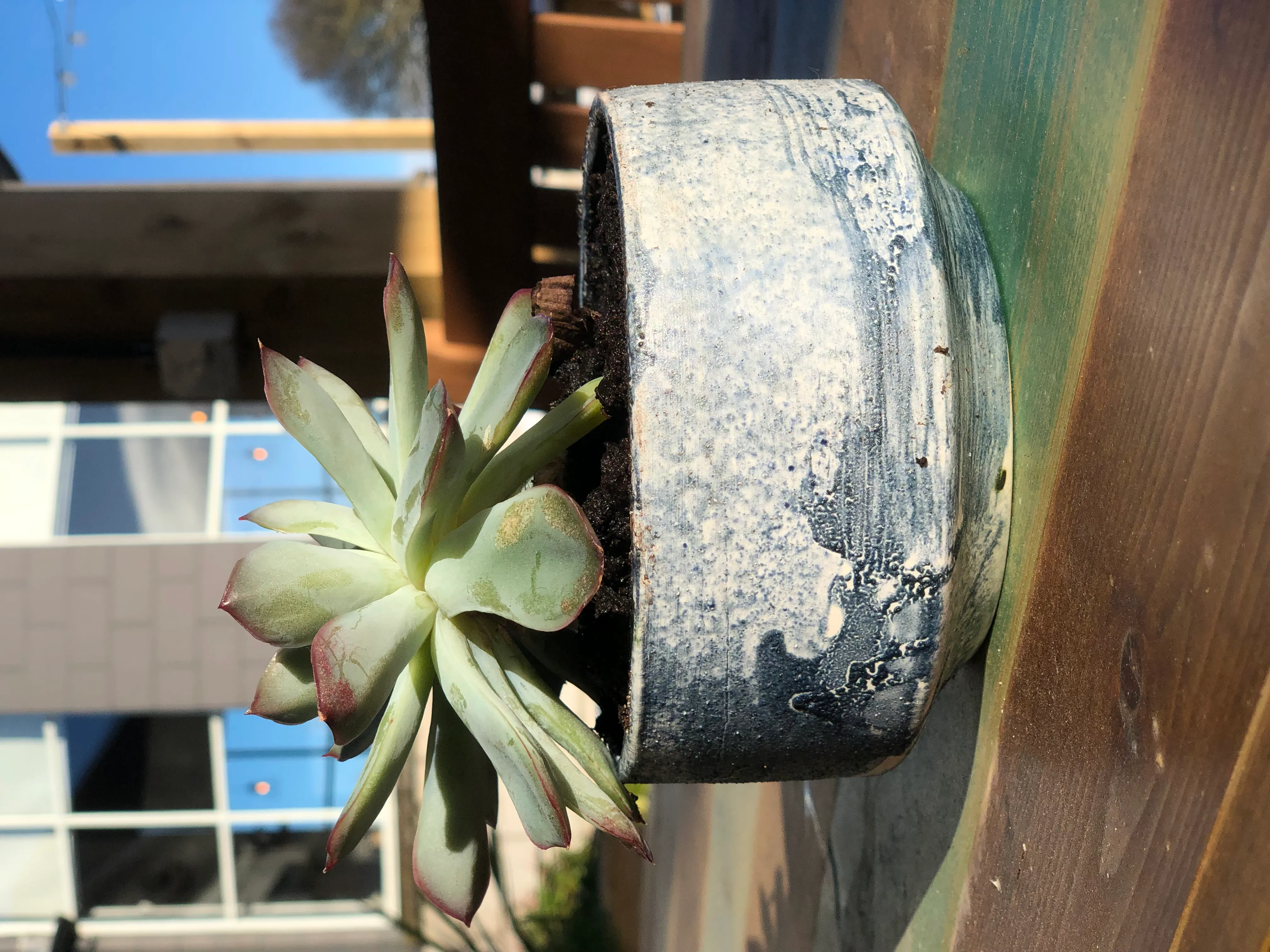 Greene King ceramic table number holder — finished with blackboard paint